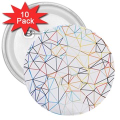 Geometric Pattern Abstract Shape 3  Buttons (10 Pack) 