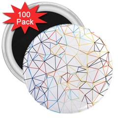 Geometric Pattern Abstract Shape 3  Magnets (100 Pack)