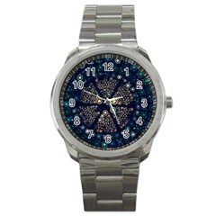 Design Background Modern Sport Metal Watch by Mariart