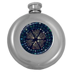 Design Background Modern Round Hip Flask (5 Oz) by Mariart