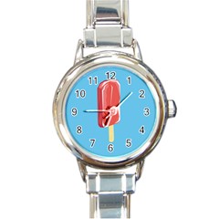 Ice Cream Round Italian Charm Watch by Mariart