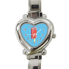 Ice Cream Heart Italian Charm Watch by Mariart