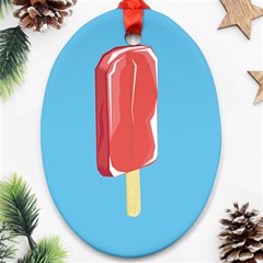 Ice Cream Oval Ornament (two Sides) by Mariart