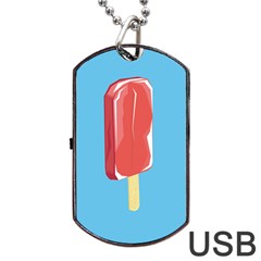 Ice Cream Dog Tag Usb Flash (one Side) by Mariart