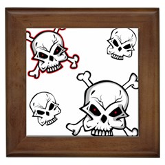 Illustration Vector Skull Framed Tiles by Mariart