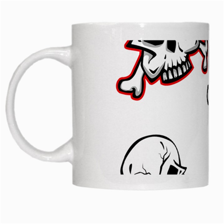 Illustration Vector Skull White Mugs