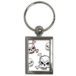 Illustration Vector Skull Key Chains (Rectangle)  Front