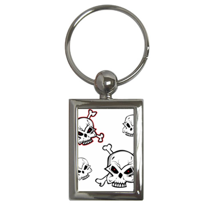 Illustration Vector Skull Key Chains (Rectangle) 