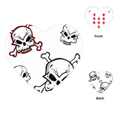 Illustration Vector Skull Playing Cards (heart) by Mariart