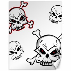 Illustration Vector Skull Canvas 12  X 16  by Mariart