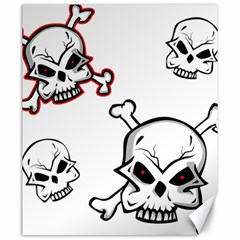 Illustration Vector Skull Canvas 20  X 24  by Mariart