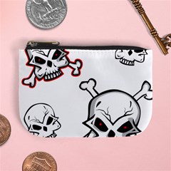 Illustration Vector Skull Mini Coin Purse by Mariart