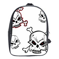 Illustration Vector Skull School Bag (large) by Mariart