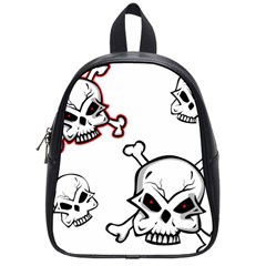 Illustration Vector Skull School Bag (small) by Mariart