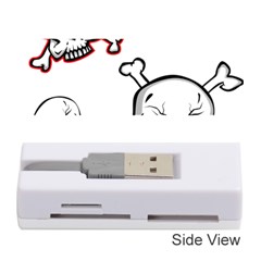 Illustration Vector Skull Memory Card Reader (stick) by Mariart