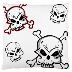 Illustration Vector Skull Large Cushion Case (two Sides) by Mariart