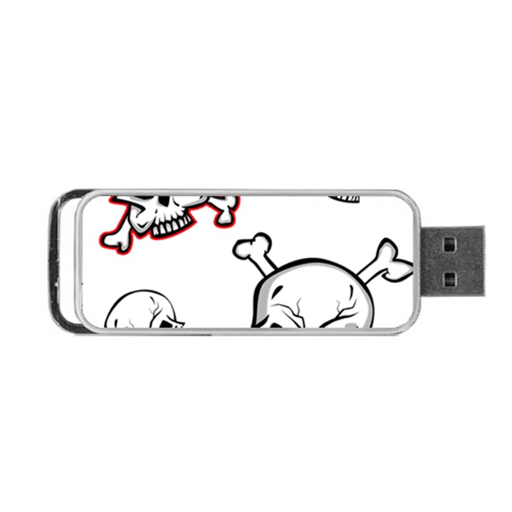 Illustration Vector Skull Portable USB Flash (Two Sides)