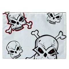 Illustration Vector Skull Cosmetic Bag (xxl) by Mariart