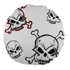 Illustration Vector Skull Large 18  Premium Round Cushions by Mariart