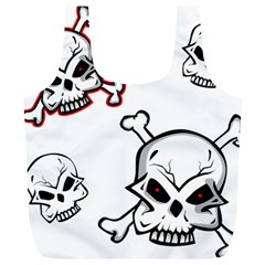 Illustration Vector Skull Full Print Recycle Bag (xl) by Mariart