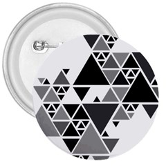 Gray Triangle Puzzle 3  Buttons by Mariart