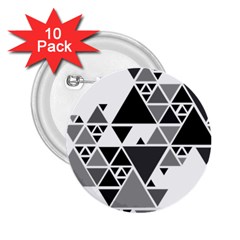 Gray Triangle Puzzle 2 25  Buttons (10 Pack)  by Mariart