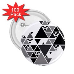 Gray Triangle Puzzle 2 25  Buttons (100 Pack)  by Mariart