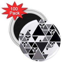 Gray Triangle Puzzle 2 25  Magnets (100 Pack)  by Mariart