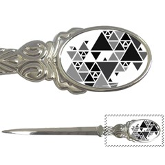 Gray Triangle Puzzle Letter Opener by Mariart