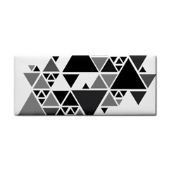 Gray Triangle Puzzle Hand Towel by Mariart