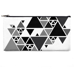 Gray Triangle Puzzle Pencil Cases