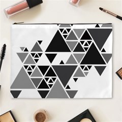 Gray Triangle Puzzle Cosmetic Bag (xl) by Mariart