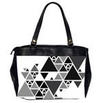 Gray Triangle Puzzle Oversize Office Handbag (2 Sides) Back