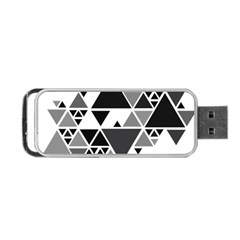 Gray Triangle Puzzle Portable Usb Flash (one Side) by Mariart