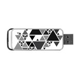 Gray Triangle Puzzle Portable USB Flash (Two Sides) Front