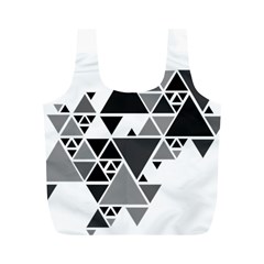 Gray Triangle Puzzle Full Print Recycle Bag (m) by Mariart