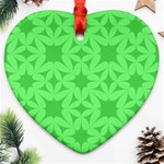 Green Magenta Wallpaper Seamless Pattern Ornament (Heart) Front