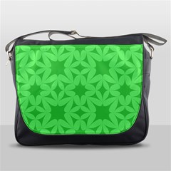 Green Magenta Wallpaper Seamless Pattern Messenger Bag by Mariart