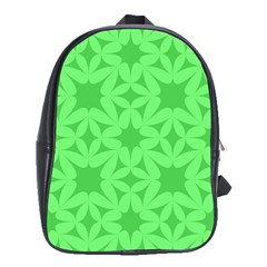 Green Magenta Wallpaper Seamless Pattern School Bag (xl) by Mariart