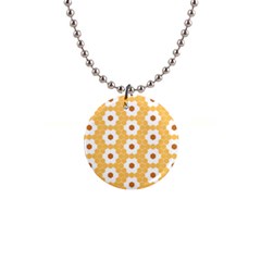 Hexagon Honeycomb 1  Button Necklace