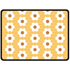 Hexagon Honeycomb Fleece Blanket (large)  by Mariart