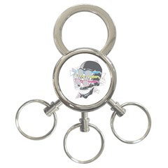 Illustration Skull Rainbow 3-ring Key Chains by Mariart