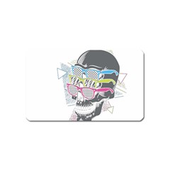 Illustration Skull Rainbow Magnet (name Card) by Mariart