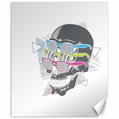 Illustration Skull Rainbow Canvas 8  X 10  by Mariart