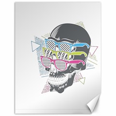 Illustration Skull Rainbow Canvas 12  X 16  by Mariart