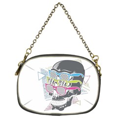 Illustration Skull Rainbow Chain Purse (one Side) by Mariart