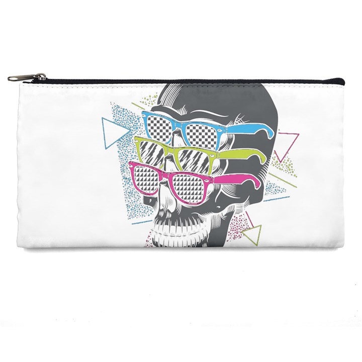 Illustration Skull Rainbow Pencil Cases