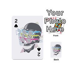 Illustration Skull Rainbow Playing Cards 54 (mini) by Mariart