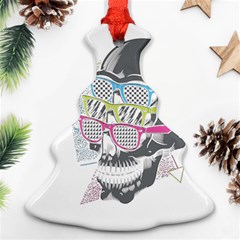 Illustration Skull Rainbow Ornament (christmas Tree)  by Mariart