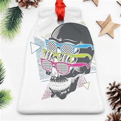 Illustration Skull Rainbow Bell Ornament (two Sides) by Mariart